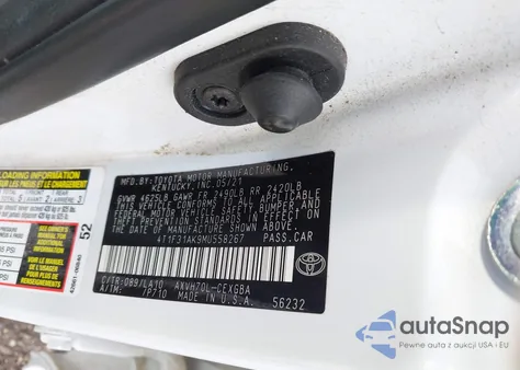 2021 Toyota Camry Xle Hybrid from USA, damaged, VIN 4T1F31AK9MU558267